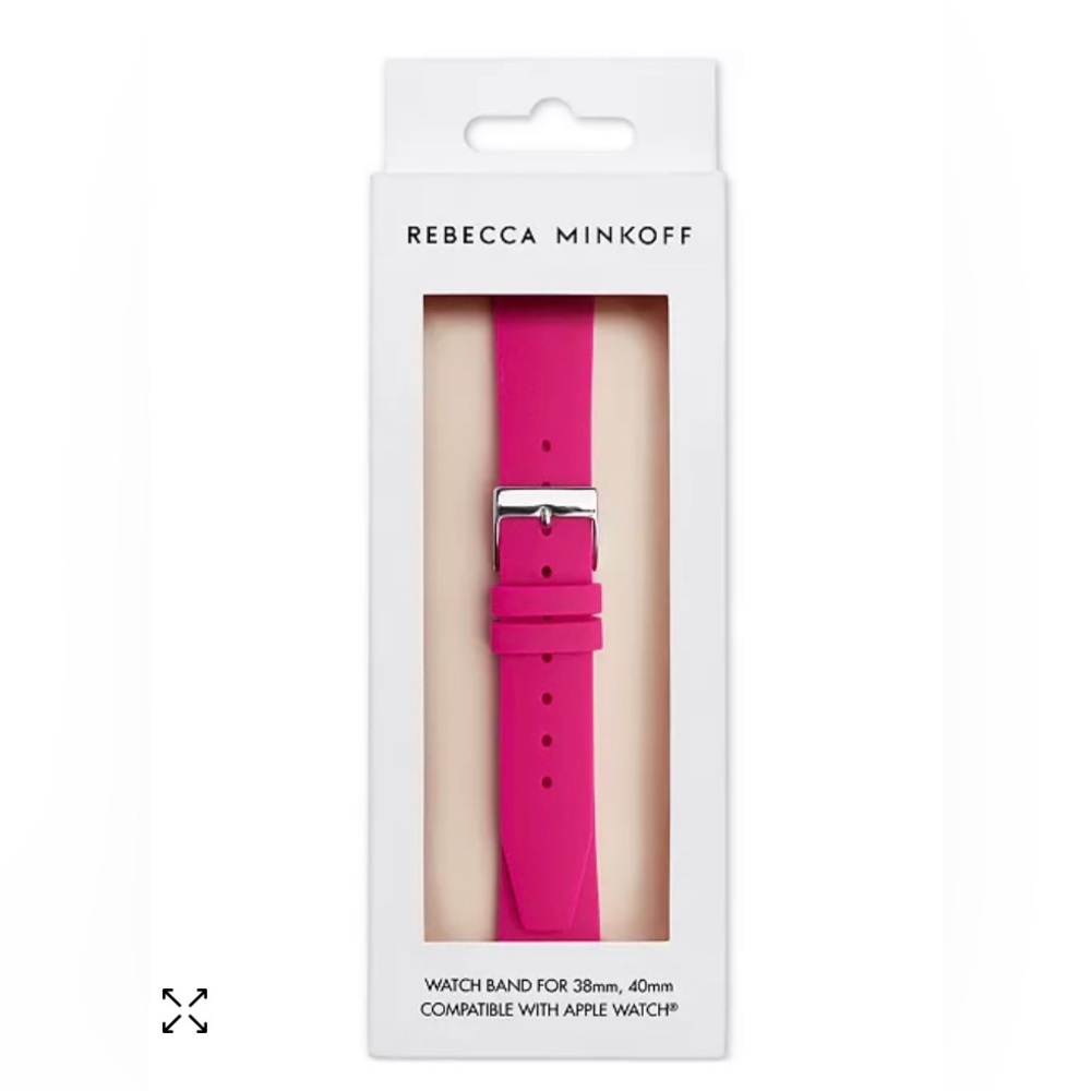 Rebecca Minkoff Silicone Apple Watch Strap In pink